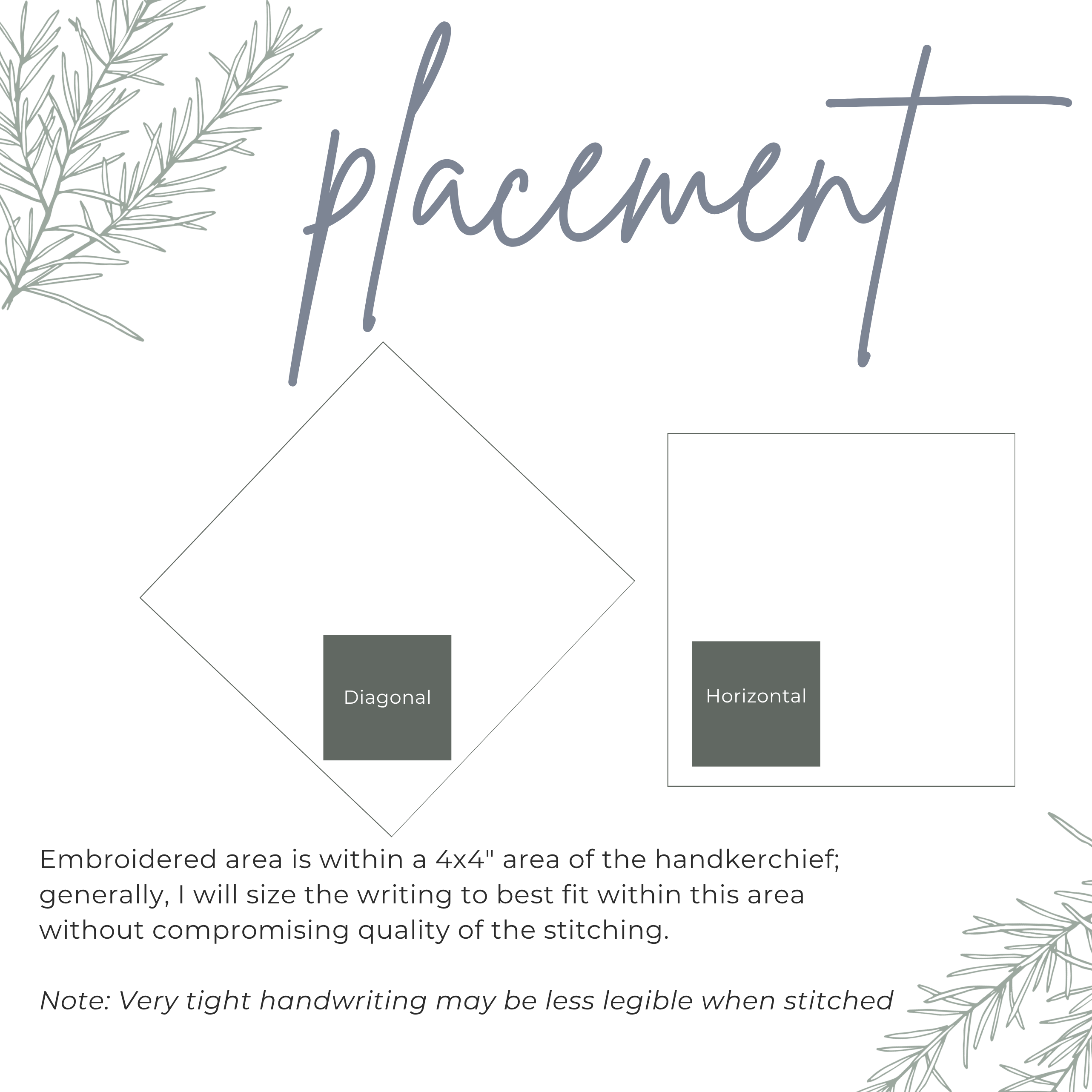 Embroidered Handwritten Handkerchief